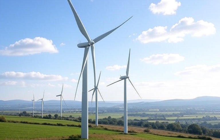 Renewable energy wind turbines and solar panels with Octopus Energy